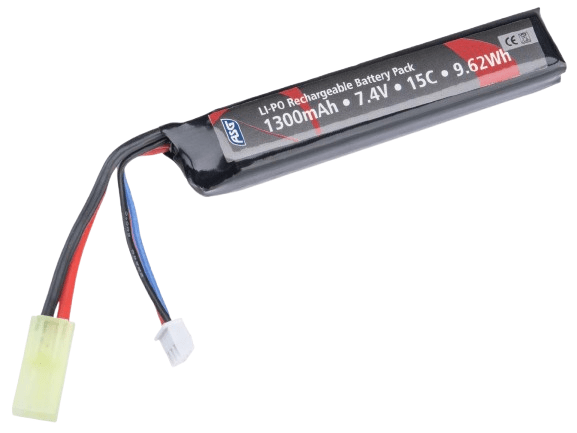ASG 7.4V 1300mAh 15C High Performance Stick Type LiPo Battery image 0