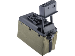 A&K 1500 Round Box Magazine with Upgraded High Strength Motor for Airsoft M249 Series AEG (Color: Olive Drab) image 0