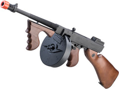Cybergun x Thompson "Chicago Typewriter" M1928 Pattern Airsoft AEG Rifle w/ MOSFET
(Model: Real Wood)