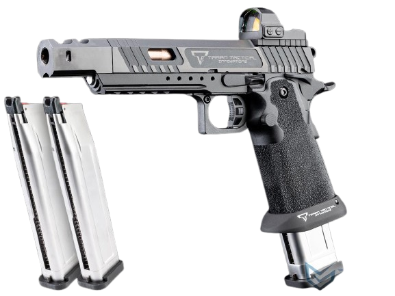 EMG TTI Licensed 2011 Combat Master Alpha Optic Ready Airsoft Training Pistol (Model: Standard - Semi-Auto / Green Gas / Add 2 Magazines) image 0