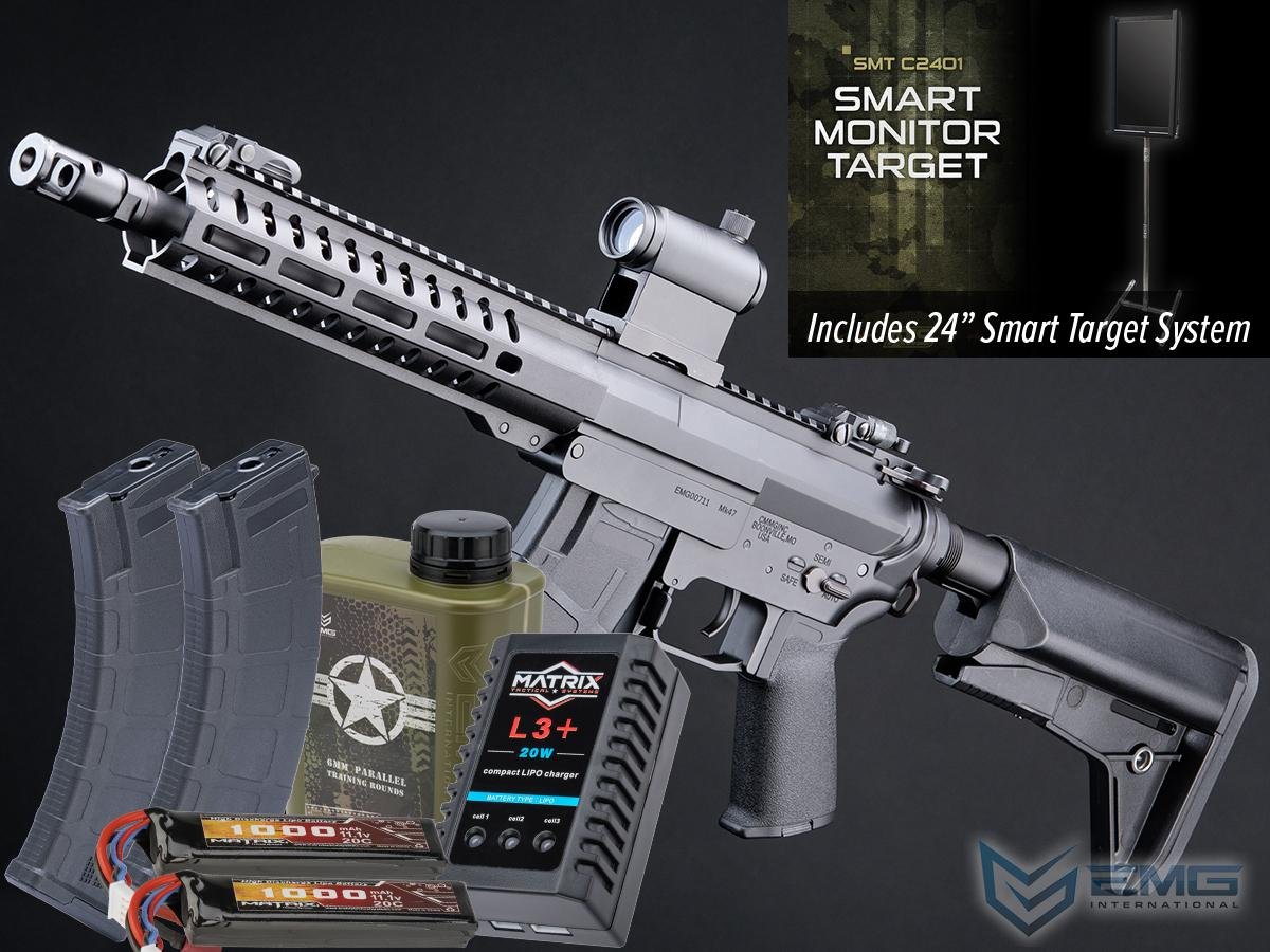 EMG CMMG Licensed MK47 Ver2 Airsoft AEG Parallel Training Weapon w/ Platinum Gearbox (Model: Banshee SBR / 400 FPS / Train At Home Package) image 0