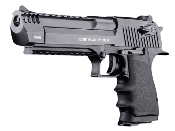 Cybergun Magnum Research Licensed Desert Eagle L6 Semi Auto CO2 Gas Blowback Airsoft Pistol by KWC (Color: Black) image 0