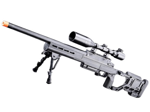EMG Helios EV03 Tactical Bolt Action Airsoft Sniper Rifle by ARES (Color: Black) image 0