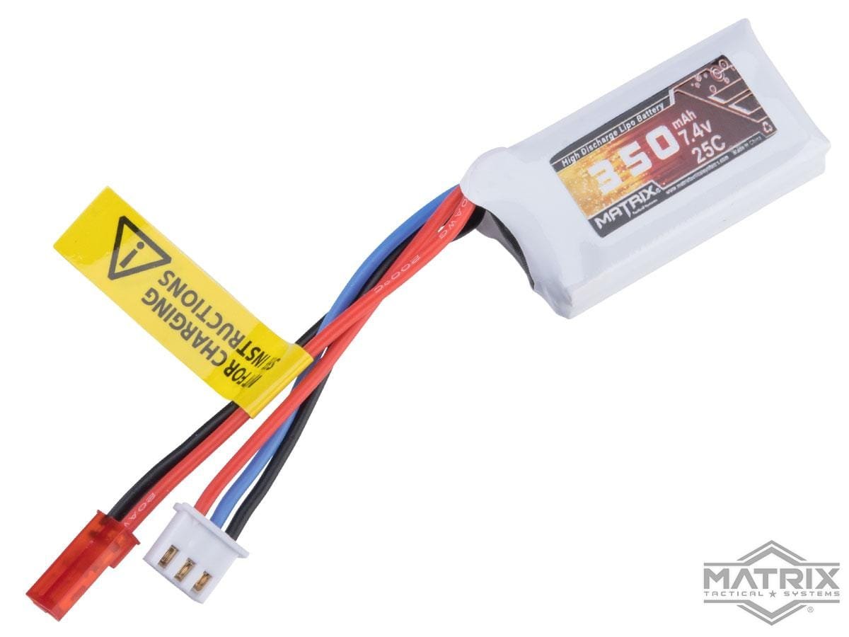Matrix 7.4V Micro LiPo Airsoft Battery (Configuration: 350mAh / JST Plug) image 0