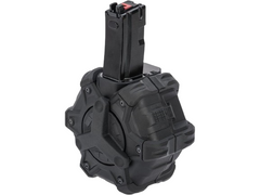 AW Custom Drum Magazine for Gas Blowback Airsoft Pistols & Rifles (Model: MP5 / Black) image 0