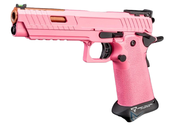 EMG TTI Licensed JW3 2011 Combat Master Airsoft Training Pistol w/ Custom Island Barrel & Cerakote (Color: Pink / CO2) image 0