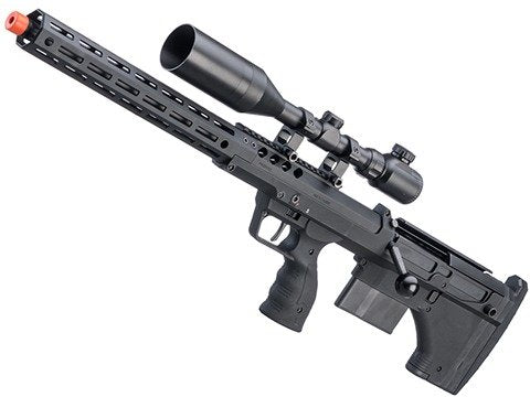 Desert Tech SRS-A2 22" Covert Pull Bolt Action Bullpup Sniper Rifle by Silverback Airsoft (Color: Black / Right-Handed) image 0