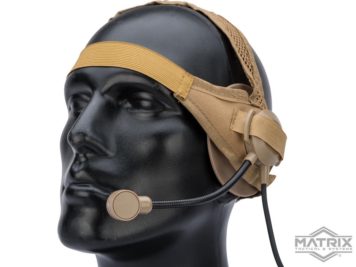Matrix Tactical Headset w/ Headband (Color: Tan) image 0