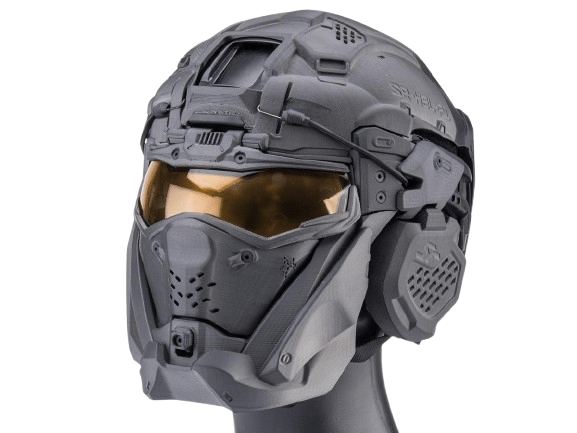 SRU SR Tactical Helmet w/ Integrated Cooling System & Flip-Up Visor image 0