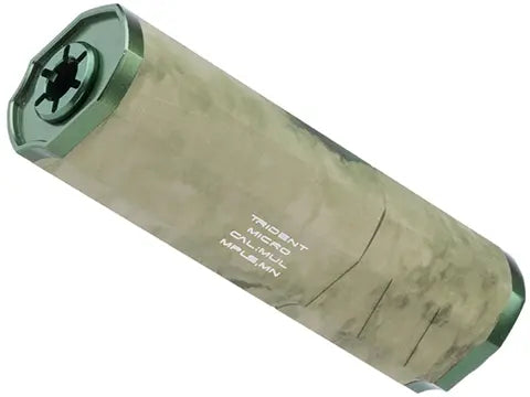 Helix Airsoft Trident Micro Mock Suppressor / Barrel Extension (Color: ATACS FG / 14mm Negative) image 0