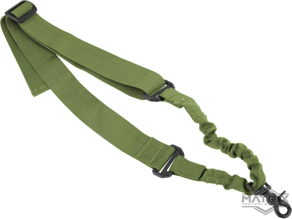 Matrix Tactical One-Point Bungee Sling w/ CQB-R Sling Adapter (Color: OD Green) image 0