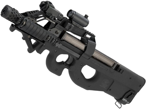 Custom "Dominator" Cybergun / FN P90® Gas Blowback Airsoft PDW (Color: Black) image 0