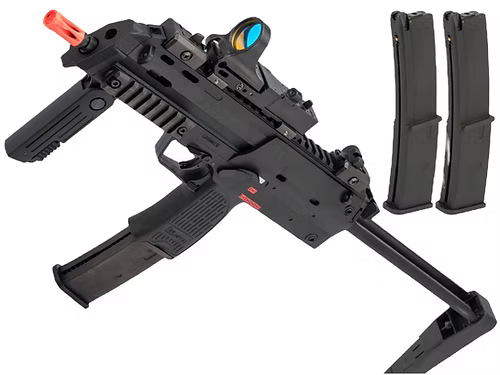 H&K Umarex MP7 Rapid Deployment Hard Kick Airsoft Gas Blowback by KWA (Add 2 CO2 Magazines) image 0