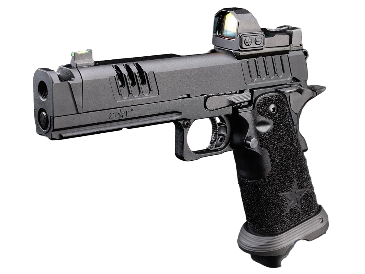 6mmProShop Staccato Licensed XC 2011 Gas Blowback T8 Airsoft Pistol w/ Muzzle Compensator (Model: Green Gas / Gun Only) image 0
