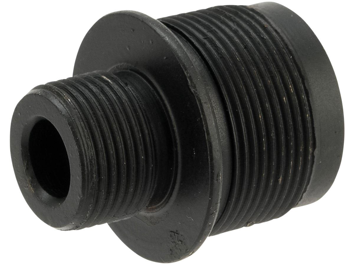 KJW Mock Silencer Adapter for KC02 Series Airsoft Sniper Rifles - 14mm Negative image 0