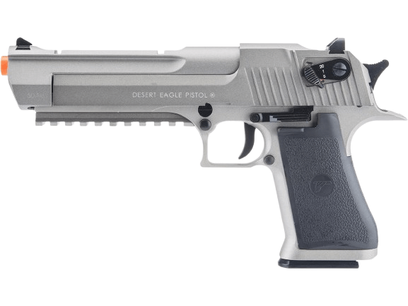 Cybergun Magnum Research Licensed Select Fire Desert Eagle CO2 Gas Blowback Airsoft Pistol by KWC (Color: Grey w/ Rail / Gun Only) image 0