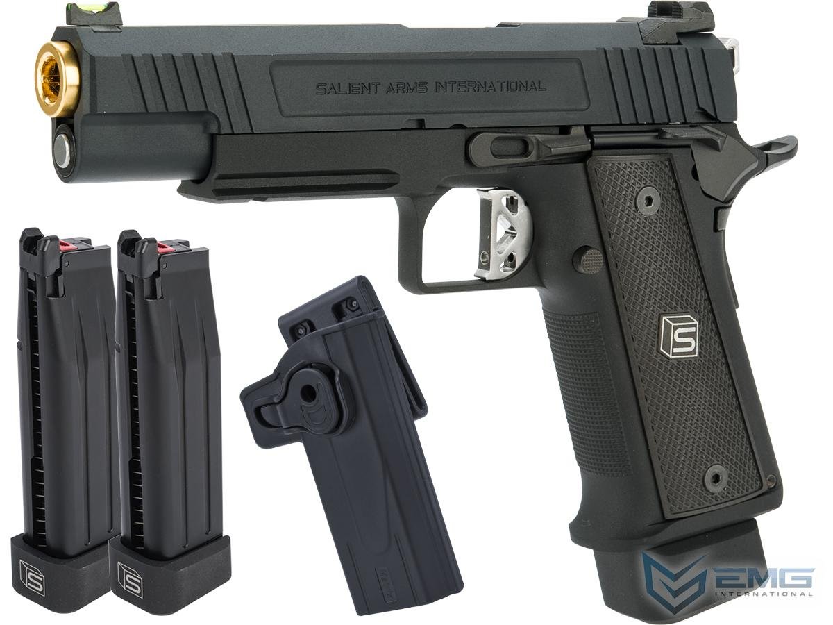 EMG / Salient Arms International 2011 DS 5.1 Full Auto Select Fire GBB Pistol (Color: Black / CO2 / Carry Package) image 0