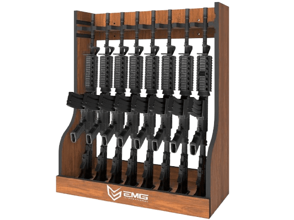 EMG Battle Wall Professional Grade Adjustable Real Wood Gun Rack image 0