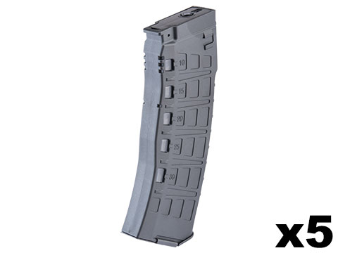 Arcturus Variable Cap Silent 30/135 Round Mid-Cap AEG AK12 Magazine ( 5 Pack )