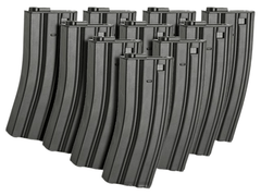 Matrix Metal 300rd Hi-Cap Magazine for M4/M16 Series Airsoft AEG Rifles (Color: Black / Set of 10) image 0