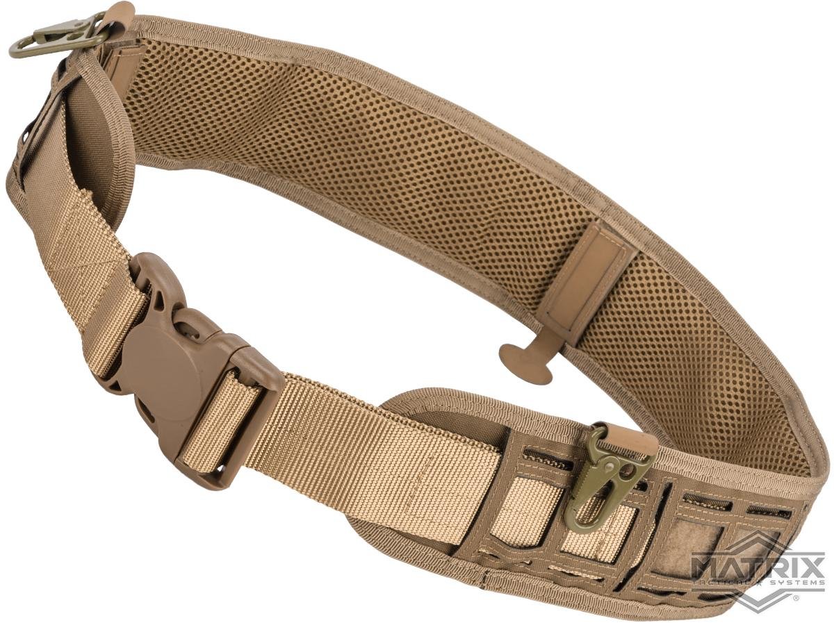 Matrix Tactical Laser Cut Lightweight Pilot Belt (Color: Coyote Brown) image 0