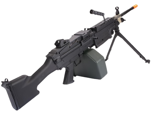 A&K / Cybergun FN Licensed M249 MINIMI SAW Machine Gun w/ Metal Receiver (Model: MK II / Black) image 0