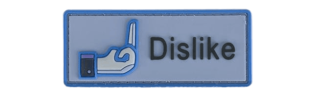 "Dislike" IFF PVC Hook & Loop Morale Patch - Blue image 0