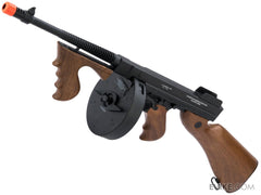 Cybergun Licensed Thompson 1928 "Chicago Typewriter" Airsoft AEG Rifle w/ Imitation Wood Furniture (Package: Gun Only)-1