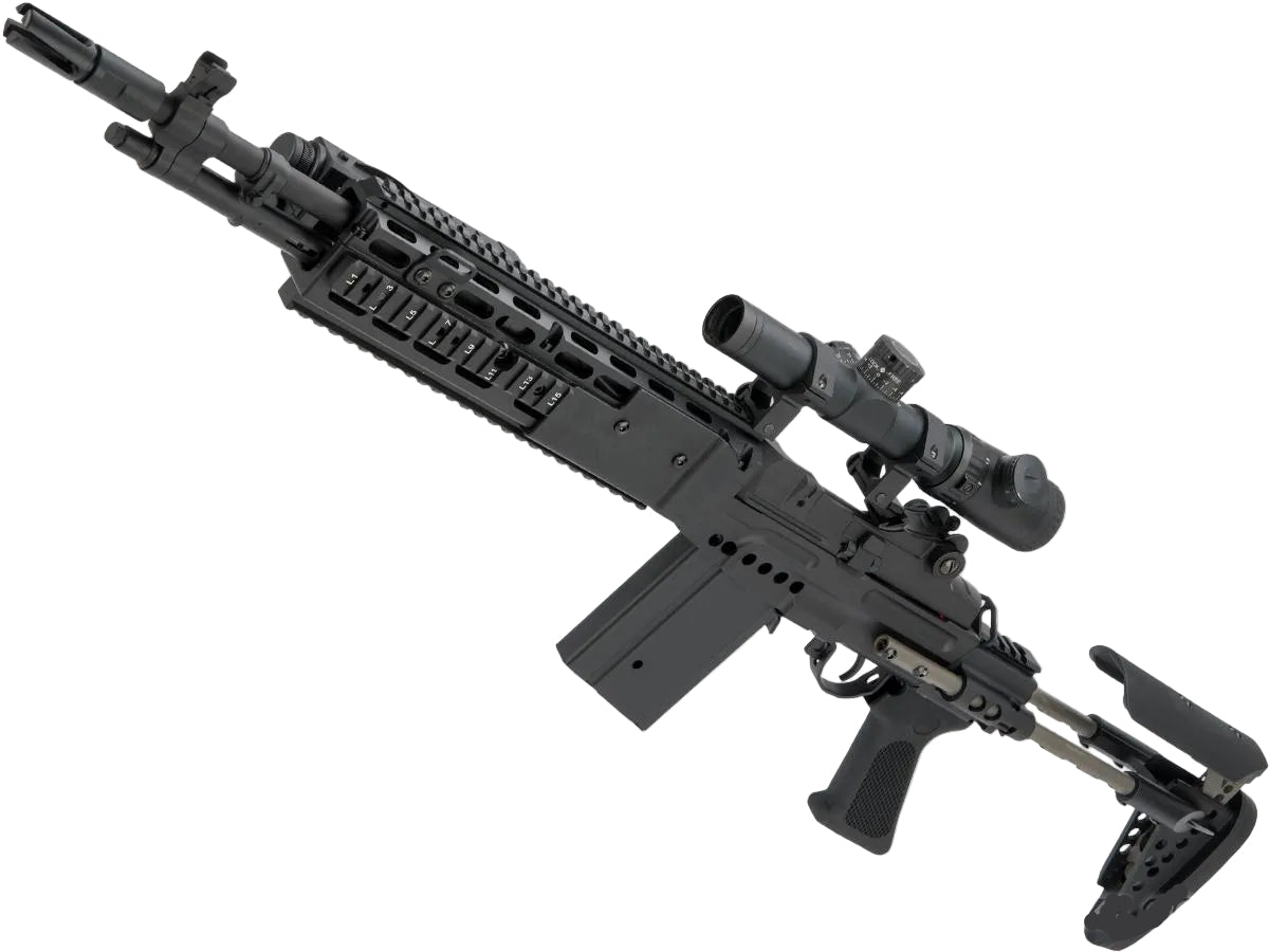 CYMA Sport Full Metal M14 EBR Designated Marksman Rifle Airsoft AEG
(Color: Black / EBR Stock)