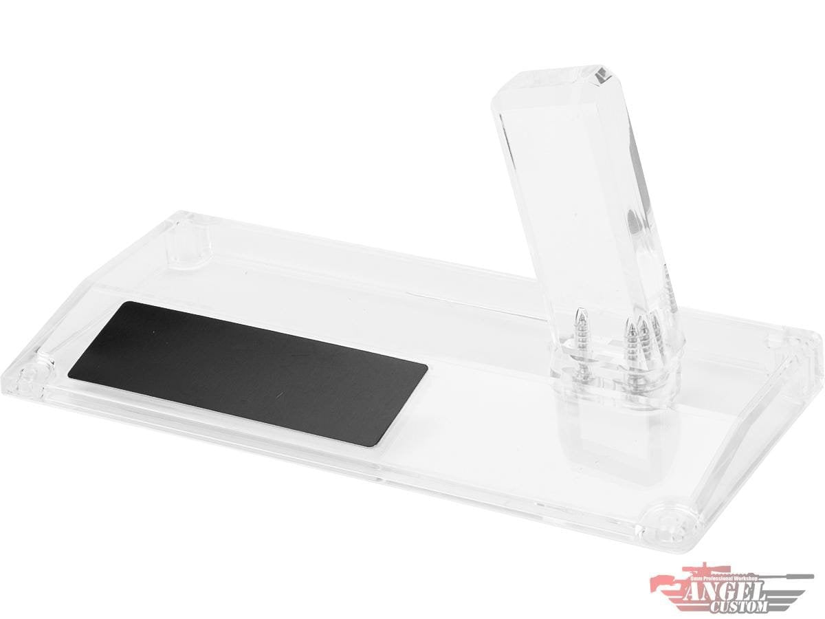 Angel Custom Display Grade Acrylic Pistol Hand Gun Stand (Model: Clear Universal Single Stack Fit) image 0