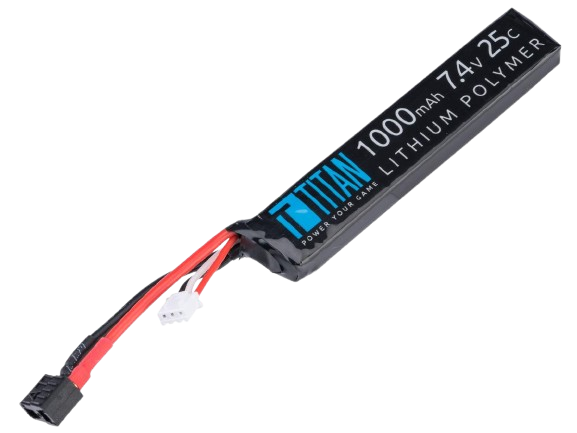 Titan Power 7.4v 25C Stick Type LiPo Battery (Model: Deans / 1000mAh) image 0