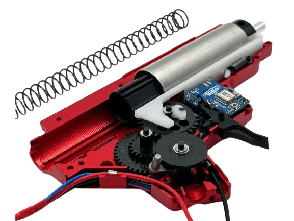 Retro Arms Pre-Built Complete Gearbox (Color: Red Edition) image 0