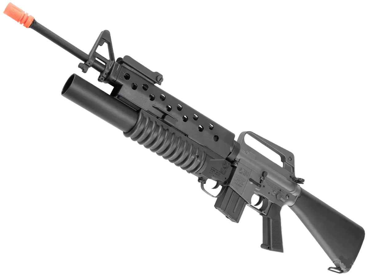 Cybergun x Colt M16A1 Airsoft AEG Rifle w/ M203 40mm Airsoft Grenade Launcher & E-Shooter Kestrel ETU - E&C