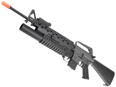 Cybergun x Colt M16A1 Airsoft AEG Rifle w/ M203 40mm Airsoft Grenade Launcher & E-Shooter Kestrel ETU - E&C