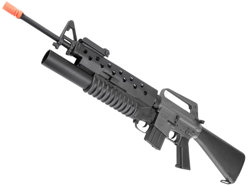Cybergun x Colt M16A1 Airsoft AEG Rifle w/ M203 40mm Airsoft Grenade Launcher & E-Shooter Kestrel ETU - E&C