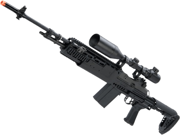 G&G Top Tech EBR M14 Airsoft AEG Rifle w/ Version 2.0 ETU MOSFET (Color: Black / Long Barrel) image 0