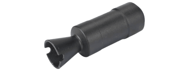 Matrix AK Beta / AK74U Type Steel Flashhider for all 24mm Negative Airsoft AEG Barrels (Color: Black) image 0