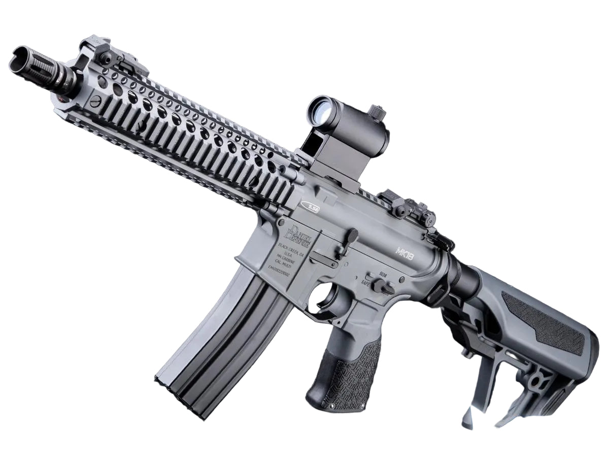 EMG x Daniel Defense DDMK18 Airsoft EBB AEG Rifle - ICS w/ S3 Electronic Trigger
(Model: Tornado Grey / 400 FPS / Gun Only)