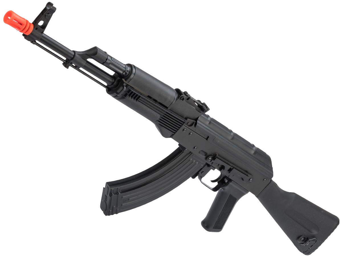 LCT Stamped Steel AKM Airsoft AEG Rifle w/ Full Stock (Model: Black Polymer Furniture / EBB AEG)-1