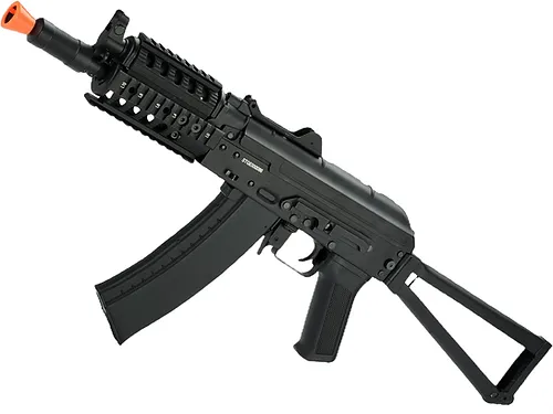 CYMA Stamped Steel AKS-74UN RAS Airsoft AEG Rifle with Steel Folding Stock
