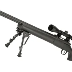A&K US Army SOCOM Type M24 Airsoft Bolt Action Scout Sniper Rifle w/ Fluted Barrel