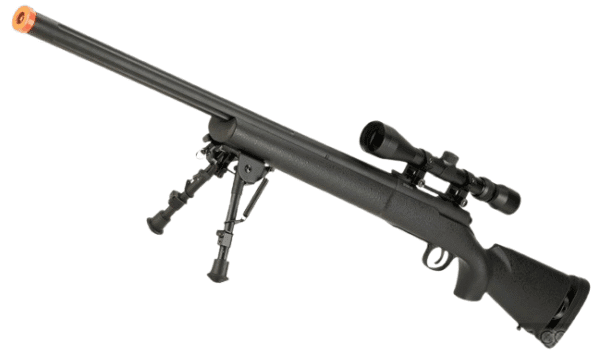 A&K US Army SOCOM Type M24 Airsoft Bolt Action Scout Sniper Rifle w/ Fluted Barrel