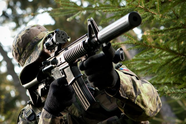 assault rifles