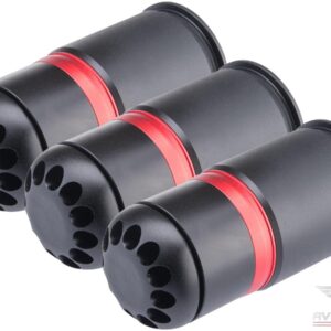Avengers 40mm Airsoft Gas Grenade Shell (Model: 60rd Shower / Black Matte / 3 Pack)