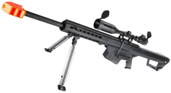 6mmProShop Barrett Licensed M82A1 Long Range Airsoft AEG Sniper Rifle (Color: Black / Compact)