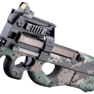 EMG / KRYTAC FN P90® Airsoft AEG Training Rifle Licensed by Cybergun w/ Custom Cerakote (Color: Black Camo / 400 FPS)