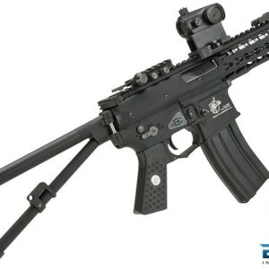 EMG Knights Armament Airsoft PDW M2 Compact Gas Blowback Airsoft Rifle (Model: Black 400FPS / Green Gas / Gun Only)