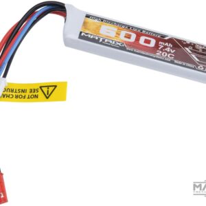 Matrix 7.4V 600mAh Mini LiPo Airsoft Battery (Model: JST Connector)