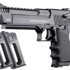 Cybergun Magnum Research Licensed Desert Eagle L6 Semi Auto CO2 Gas Blowback Airsoft Pistol by KWC (Color: Black / Reload Package)