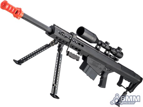 6mmProShop Barrett Licensed M107A1 Gen2 Long Range Airsoft AEG Sniper Rifle (Color: Black / 20" Barrel)